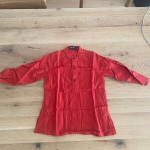Habitat Red Button-Up Tunic